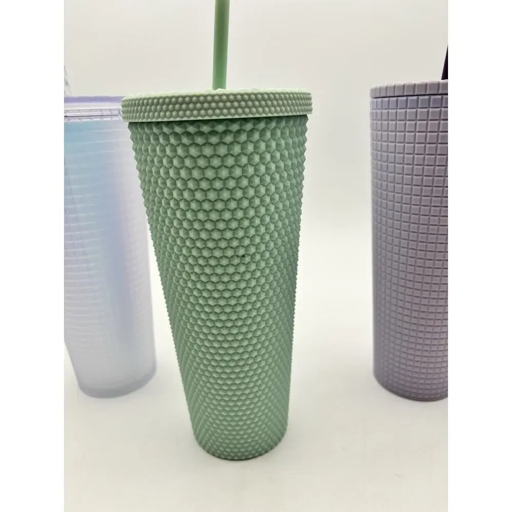New Starbucks 24oz Tumbler Cups With Straws Lot Of 3 New With Tags